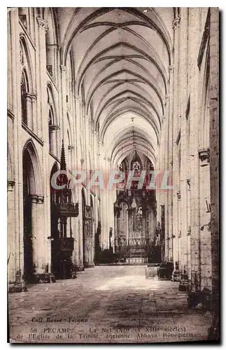 Cartes postales Fecamp La Nef XII et XIII siecles de l'Eglise de la Trinite ancienne Abbaye Benedictine