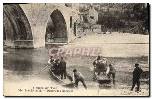 Ansichtskarte AK Gorges du Tarn Ste Enimie Depart des Barques