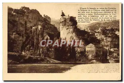 Ansichtskarte AK Les Gorges du Tarn Castelbouc vue s'ensemble et le vieux Chateau