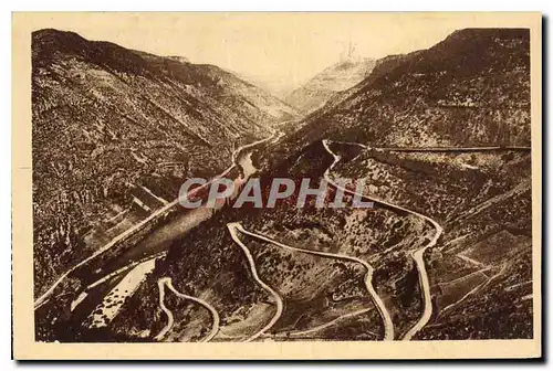 Cartes postales Les Gorges du Tarn La Malene Les Lacets de la Route du Causse a Mayrueis