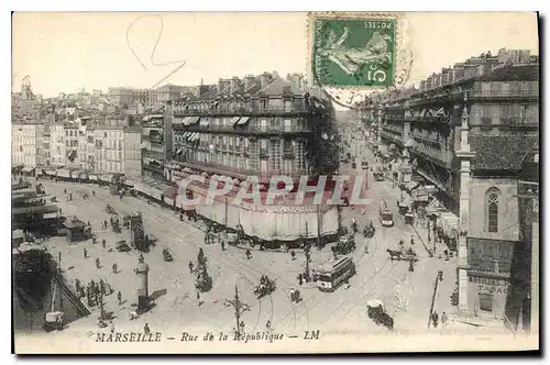 Cartes postales Marseille Rue de la Republique