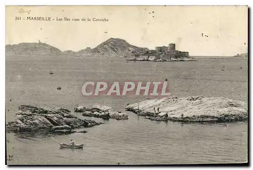 Cartes postales Marseille Les Iles vues de la Corniche