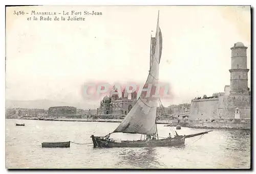 Ansichtskarte AK Marseille Le Fort St Jean et la Rade de la Joliette