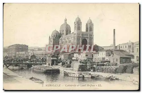 Ansichtskarte AK Marseille Cathedrale et Canal St Jean