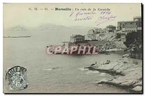 Cartes postales Marseille Un coin de la Corniche