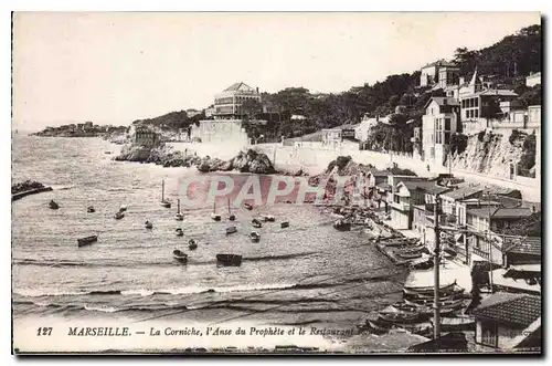 Ansichtskarte AK Marseille La Corniche l'Anse du Prophete et le Restaurant