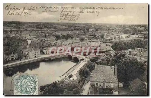 Cartes postales Chateau Gontier Mayenne vue generale de la Ville prise de Saint Jean