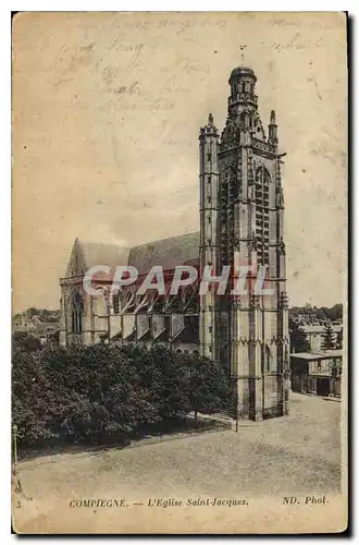 Ansichtskarte AK Compiegne l'Eglise Saint Jacques