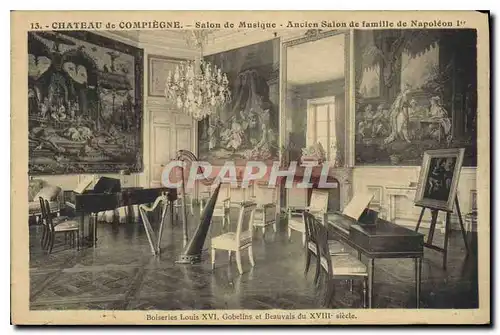 Ansichtskarte AK Chateau de Compiegne Salon de Musique ancien salon de famille de Napoleon Ier