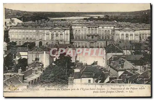 Ansichtskarte AK Compiegne Panorama du Chateau pris de l'Eglise Saint Jacques