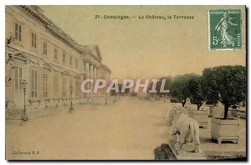 Ansichtskarte AK Compiegne Le Chateau la Terrasse