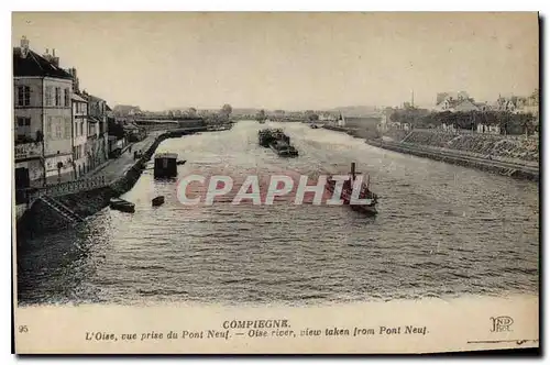 Ansichtskarte AK Compiegne L'Oise vue prise du Pont Neuf