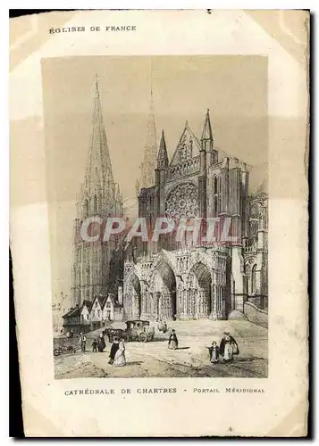Cartes postales Eglises de France Cathedrale de Chartres Portail Meridional