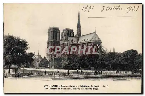 Ansichtskarte AK Paris Notre Dame l'Abside et le Pont