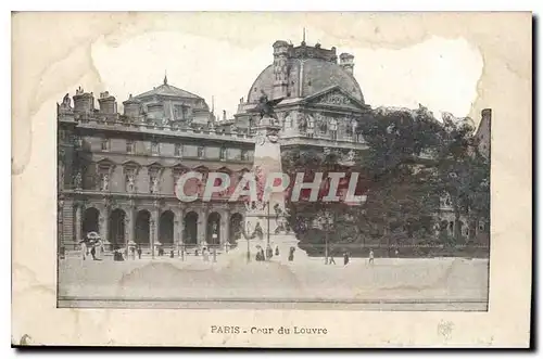 Cartes postales Paris Cour du Louvre