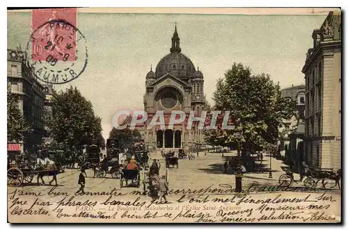 Ansichtskarte AK Paris Le Boulevard et l'Eglise Saint Augustin