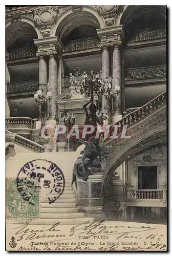 Cartes postales Theatre National de l'Opera Le Grand Escalier