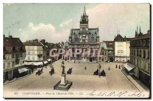 Cartes postales Compiegne Place de l'Hotel de Ville