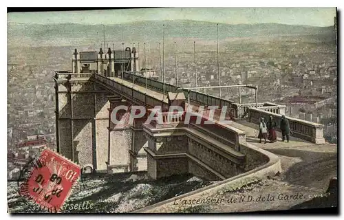 Ansichtskarte AK Marseille L'ascenseur de N D de la Garde