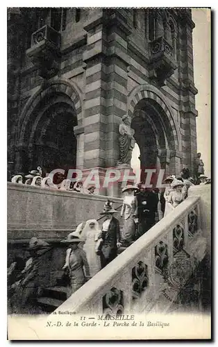 Ansichtskarte AK Marseille N D de la Garde Le Porche de la Basilique