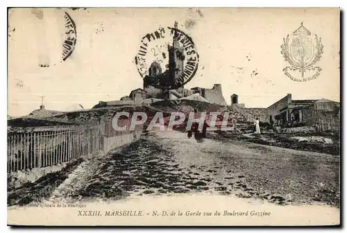 Ansichtskarte AK Marseille N D de la Garde vue du Boulevard Gazzino