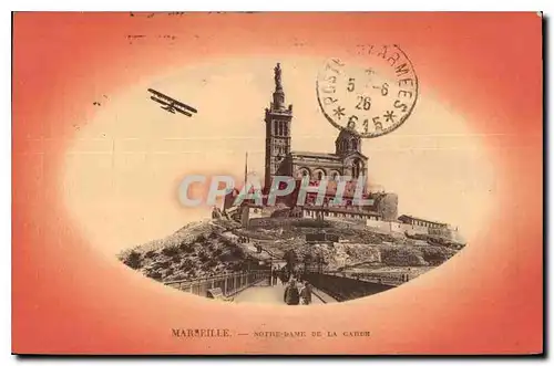 Ansichtskarte AK Marseille Notre Dame de la Garde Avion Aviation