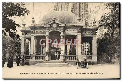 Cartes postales Marseille Ascenseurs de N D de la Garde Gare de depart