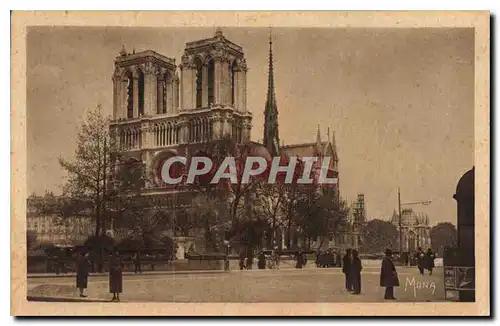 Ansichtskarte AK Les Petits Tableaux de Paris La Cathedrale Notre Dame et le quai de Montebello