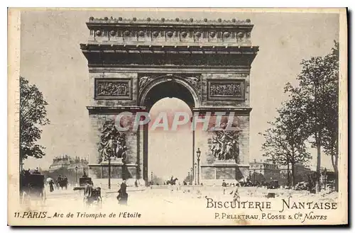 Cartes postales Paris Arc de Triomphe de l'Etoile Biscuiterie Nantaise