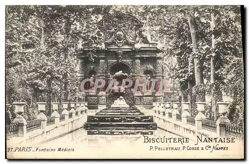 Cartes postales Paris Fontaine Medicis Biscuiterie Nantaise