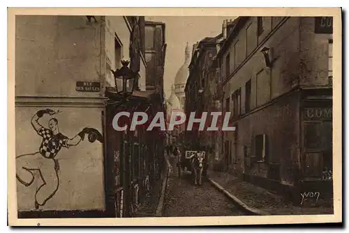 Cartes postales Paris En Flanant Montmatre La Rue Saint Rustique