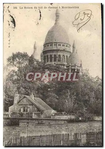 Ansichtskarte AK La Maison de toit de chaume a Montmartre