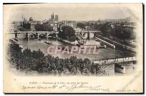 Ansichtskarte AK Paris Panorama de la Cite vue prise du Louvre