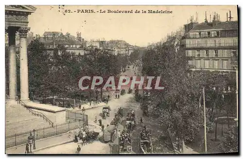 Cartes postales Paris Le Boulevard de la Madeleine