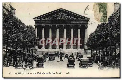 Cartes postales Paris La Madeleine et la Rue Royale