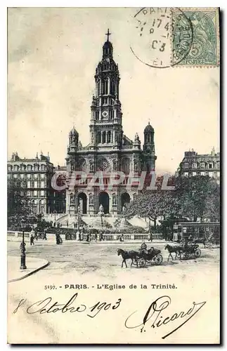 Cartes postales Paris l'Eglise de la Trinite