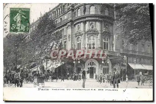 Cartes postales Paris Theatre du Vaudeville deb Italiens