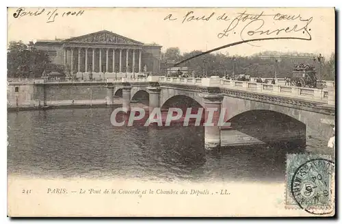 Ansichtskarte AK Paris Le Pont de la Coucorde et la Chambre des Deputes