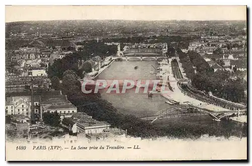 Ansichtskarte AK Paris La Seine prise du Trocadero