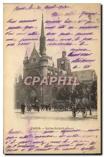 Cartes postales Paris Eglise Saint Laurent