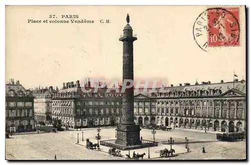 Cartes postales Paris Place et colonne Vendome