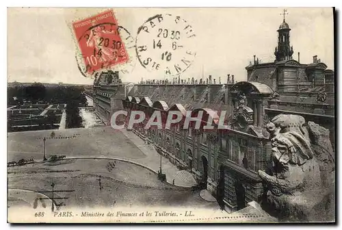 Cartes postales Paris Ministere des Finances et les Tuileries