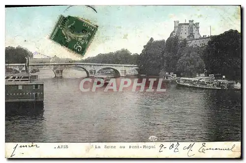 Ansichtskarte AK Paris La Seine au Font Royal