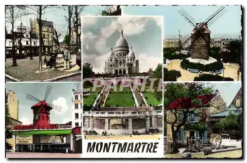 Ansichtskarte AK Paris et ses Merveilles Montmartre La basilique du Sacre Coeur de Montmartre et les jardins Le m