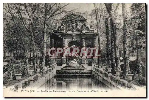 Cartes postales Paris Jardin du Luxembourg La Fontaine de Medicis