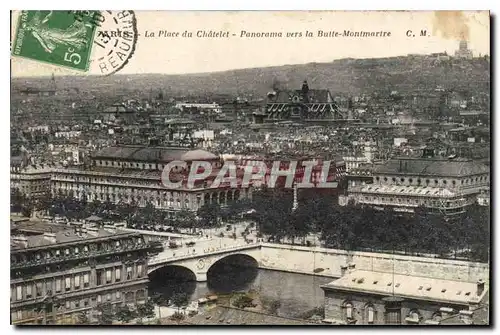 Ansichtskarte AK Paris La Place du Chatelet Panorama vers la Butte Montmartre