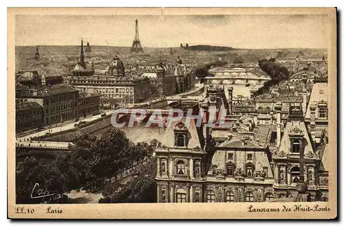 Ansichtskarte AK Paris Panorama des Huit Ponts