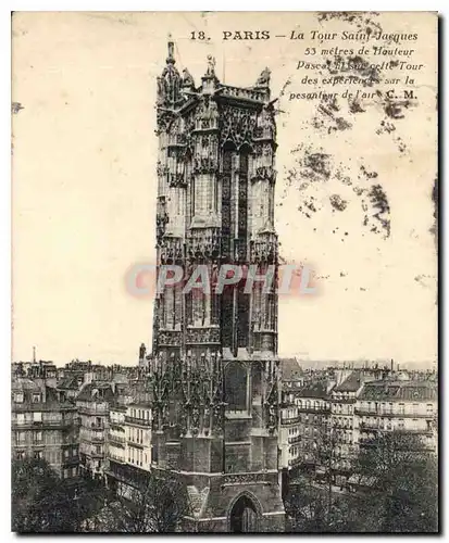 Cartes postales Paris La Tour Saint Jacques