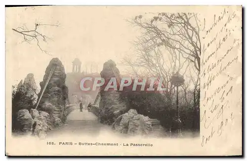 Cartes postales Paris Buttes Chaumont La Passerelle