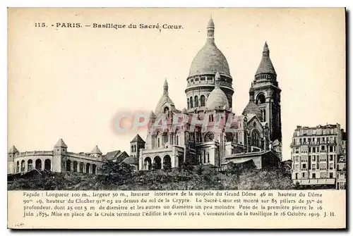 Cartes postales Paris Basilique du Sacre Coeur